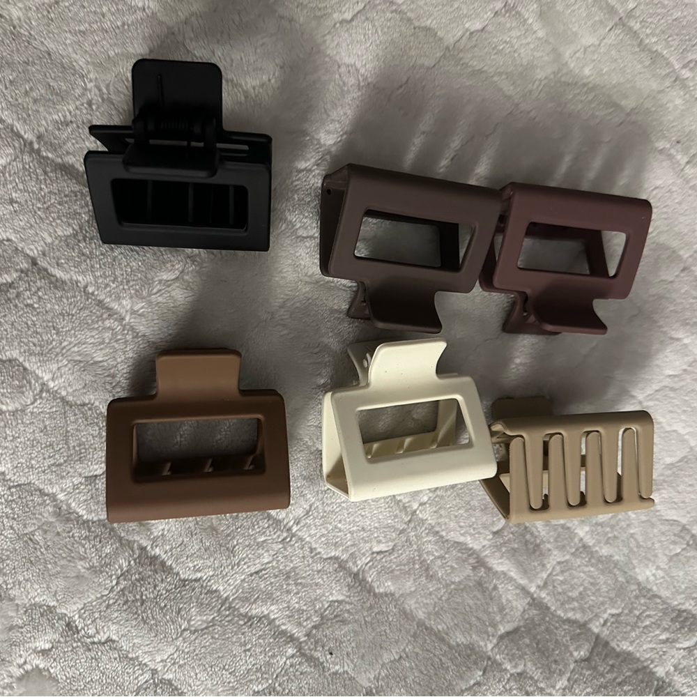 6PCS Matte Hair Claw, Rectangular Small Clip For Thin/medium Thick Hair - Picture 6 of 6